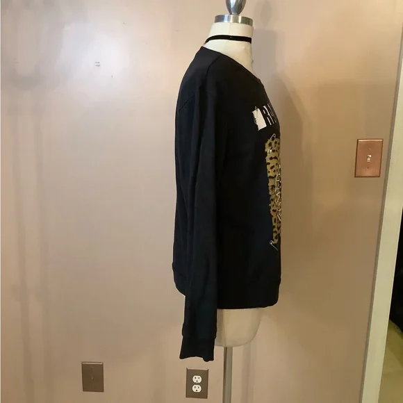 Ramones Punk Rock Band Sweatshirt Animal Print Graphic Pullover Bravado Size SM - Picture 5 of 13